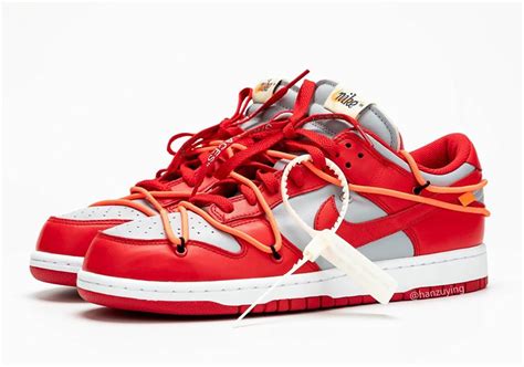 nike dunk low off-white university red real vs fake|red off white shoes.